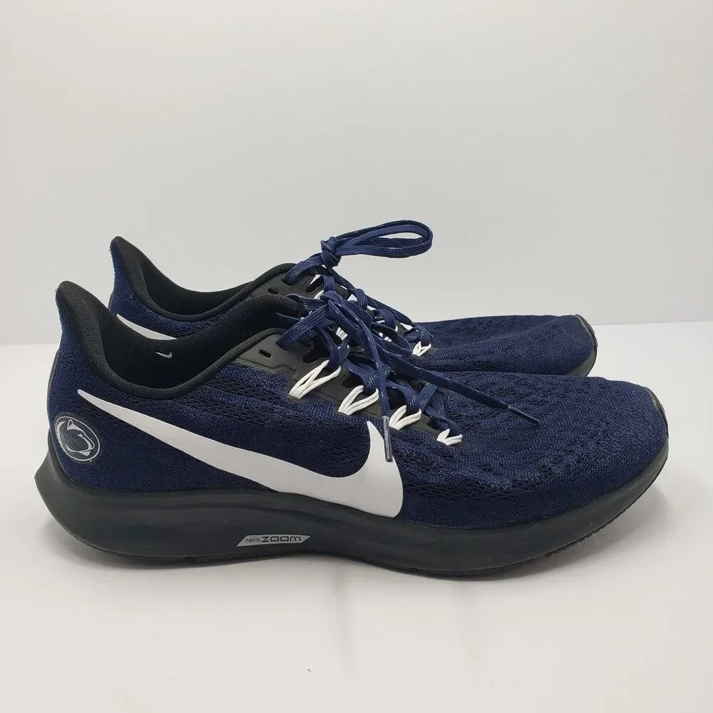 Nike Air Zoom Pegasus 36 Penn State Mens Size 10 Navy Blue White Nittany Lions